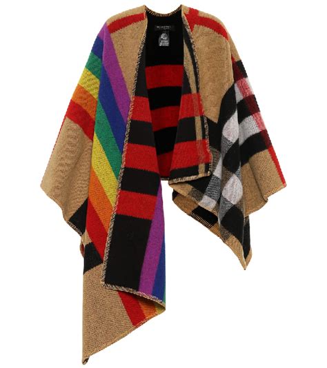 burberry personalised poncho price|burberry rainbow vintage poncho.